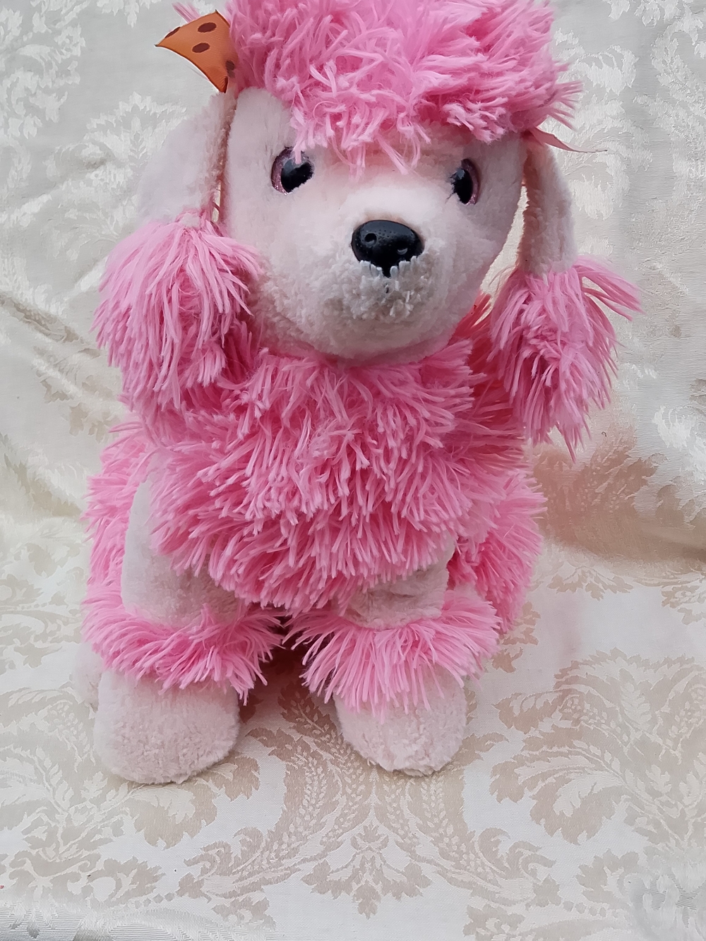Pink Poodle Plush — Walmart Pink Poodle Dog Stuffed Animal 202336 Ribbon Cute...